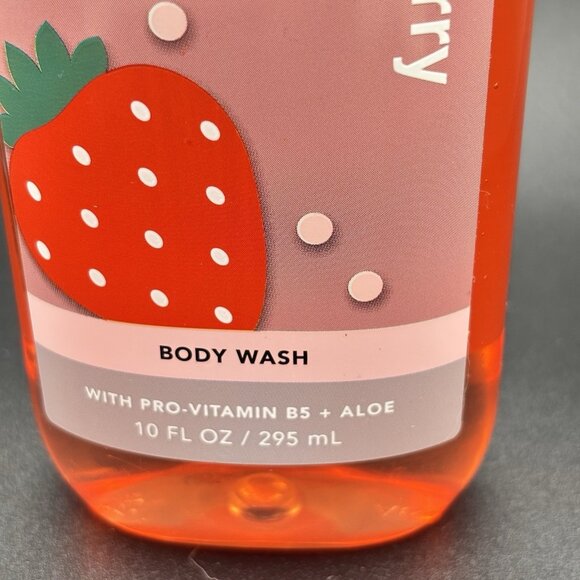 Bath & Body Works Strawberry Soda Body Wash Shower Gel 10 oz Fruity Summer Aloe - Picture 5 of 13